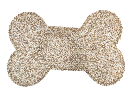 Pawpourri Bone Shaped Jute Mat for Dogs and Cats (Beige) Fashion