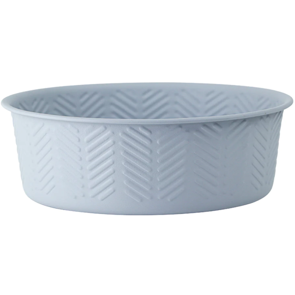 Pawpourri Premium Chevron Emboss Bowl for Dogs and Cats (Grey) Hot on Sale