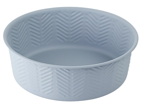 Pawpourri Premium Chevron Emboss Bowl for Dogs and Cats (Grey) Hot on Sale