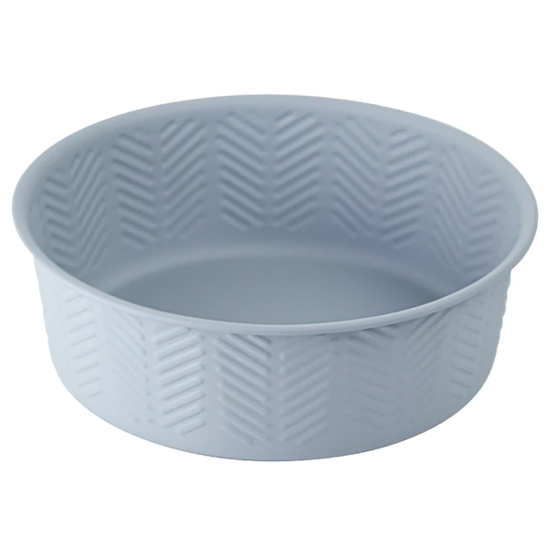 Pawpourri Premium Chevron Emboss Bowl for Dogs and Cats (Grey) Hot on Sale