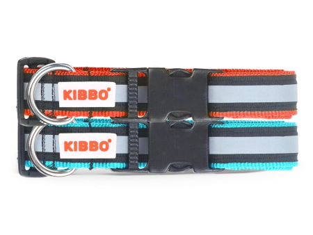 Kibbo Nylon Collar with Adjustable Buckle and D-Ring (Sea Green & Red Pack of 2) Fashion