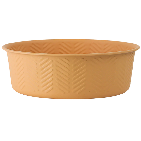 Pawpourri Premium Chevron Emboss Bowl for Dogs and Cats (Peach) Hot on Sale