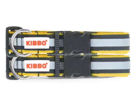 Kibbo Nylon Collar with Adjustable Buckle and D-Ring (Yellow Pack of 2) Online Sale