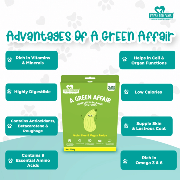 Fresh For Paws A Green Affair Grain Free & Vegan Dog Wet Food (300g) Online Sale