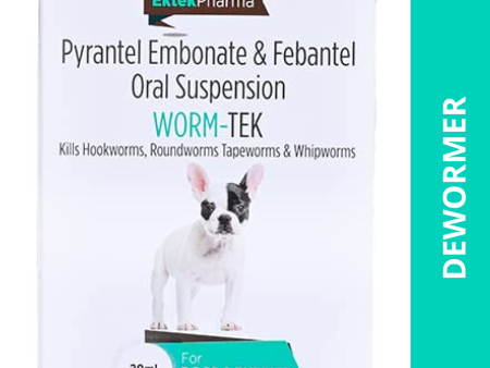 Ek Tek Wormtek Puppy Deworming Suspension (20ml) Hot on Sale