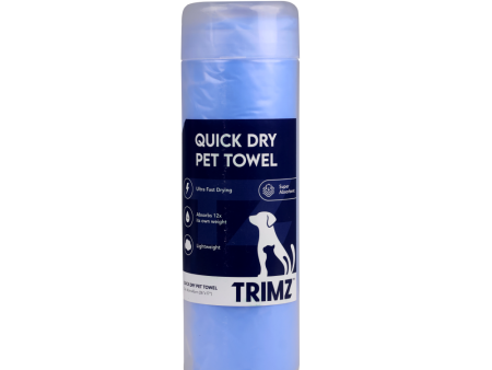 Trimz Quick Dry Absorption Towel for Dogs and Cats (Blue) For Discount