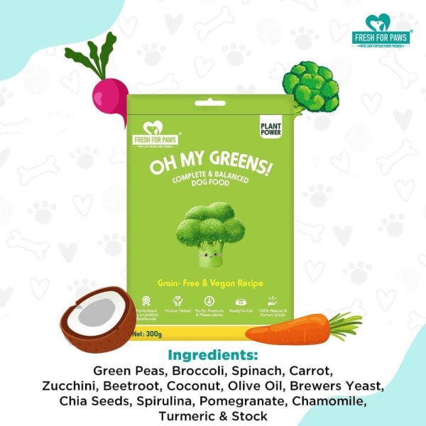 Fresh For Paws Oh My Greens Dog Wet Food (300g) Hot on Sale