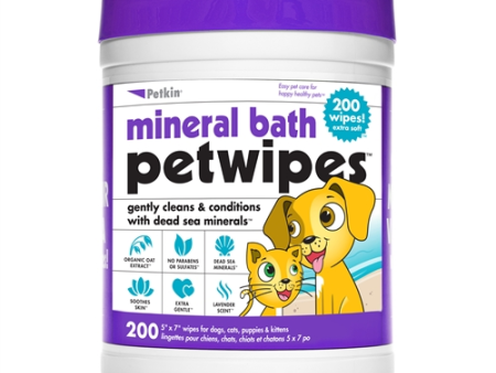 Petkin Mineral Bath Pet Wipes for Dogs and Cats Discount