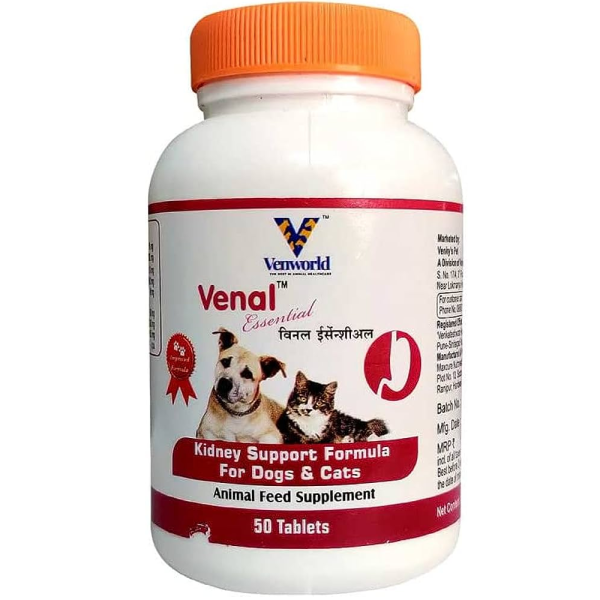 Venkys Venal Essentials Tablet for Dogs and Cats (pack of 50 tablets) Fashion