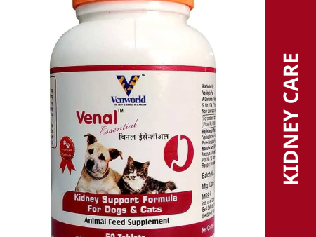 Venkys Venal Essentials Tablet for Dogs and Cats (pack of 50 tablets) Fashion