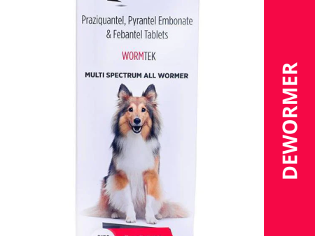 Ek Tek Wormtek Deworming Tablets for Dogs (pack of 10 tablets) For Sale