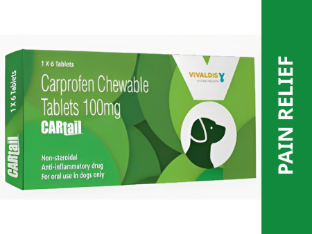 Vivaldis Cartail 100mg (Carprofen) Tablet for Dogs (pack of 6 tablets) Hot on Sale