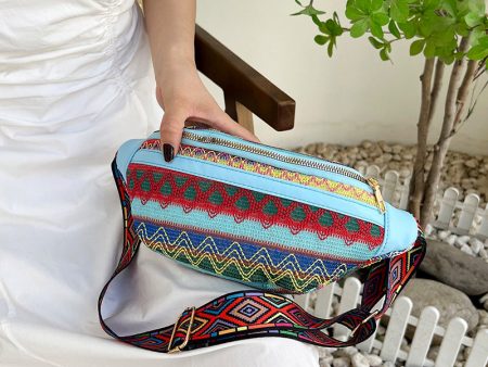 Wholesale Ethnic Style Canvas Chest Bags Hot on Sale