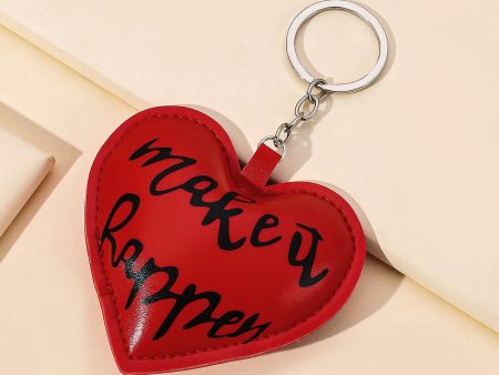 Wholesale Valentine s Day Heart Leather Keychain Online now