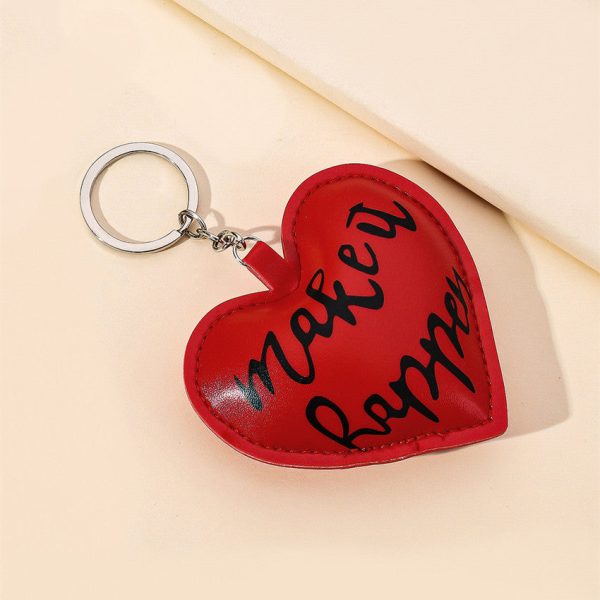 Wholesale Valentine s Day Heart Leather Keychain Online now