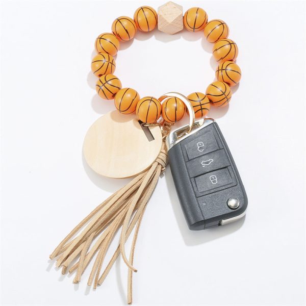 Wholesale Wood Tassel Bracelets Keychains Cheap