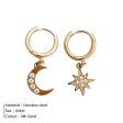 Wholesale Star Moon Stainless Steel Earrings For Discount