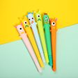 Wholesale 40pcs box ABS Cartoon Monster Silicone Soft Water Pen Discount