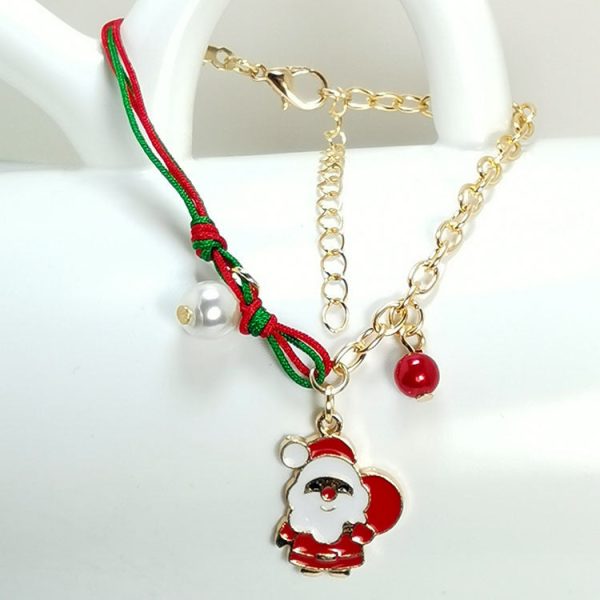 Wholesale 2PCS Christmas Elk Snowman Alloy Bracelet Online