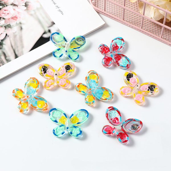 Wholesale 50PCS Butterfly DIY Pearl Beads Discount