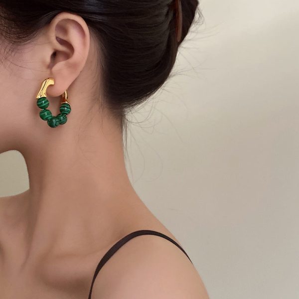 Wholesale Vintage Green Metal Earrings Online