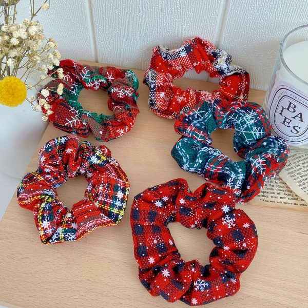 Wholesale Christmas Autumn Winter Fabric Hair Scrunchies Discount