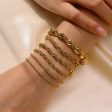 Wholesale Twist Gold Stainless Steel Bracelets Hot on Sale