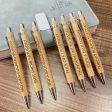 Wholesale of 7 Sets of Bamboo and Wood Ballpoint Pens Supply