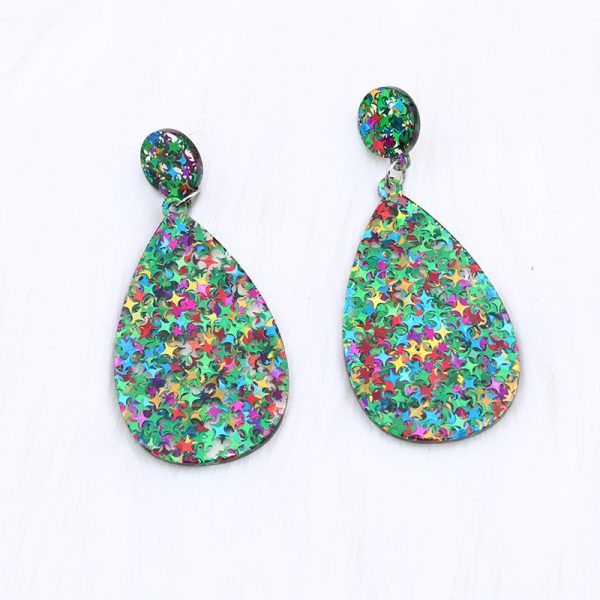 Wholesale Star Mask Carnival Acrylic Earrings Online Hot Sale