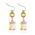 Wholesale Glass Crystal Copper Earrings Fashion