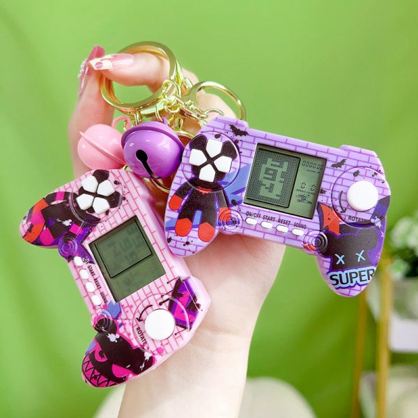 Wholesale Tetris Handheld Mini Game Console Plastic Keychains For Cheap