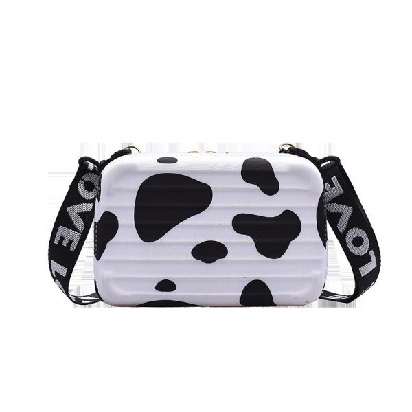 Wholesale Cow Patterned Leopard Patterned Butterfly Synthetic Leather Suitcase and Shoulder Bag Cheap