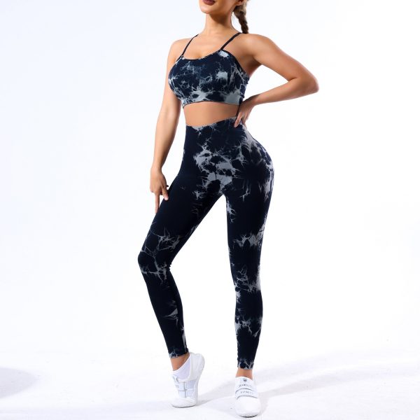 Wholesale Tie Dye Seamless Set Yoga Clothes For Discount