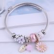 Wholesale Stainless Steel Wire Handmade Beaded Daisy Crystal Adjustable Bracelet Online now