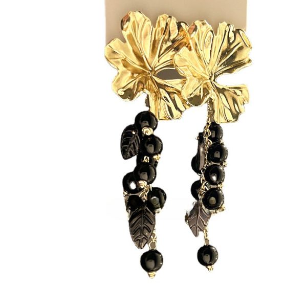 Wholesale Vintage Flower Beaded Tassel Alloy Earrings Online