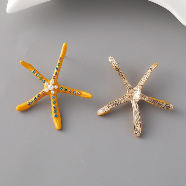 Wholesale Starfish Pearl Alloy Earrings Online