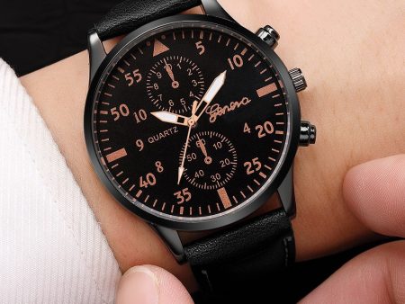 Wholesale PU Strap Men s Versatile Fashion Watch For Cheap