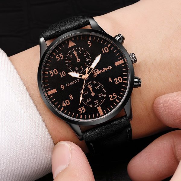 Wholesale PU Strap Men s Versatile Fashion Watch For Cheap