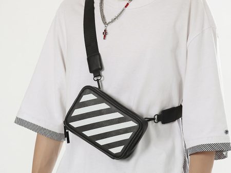 Wholesale PU Striped Crossbody Bag, Single Shoulder Bag, Mobile Phone Bag, Chest Bag For Sale