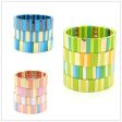 Wholesale Alloy Enamel Geometric Rectangular Rainbow Bracelets Online