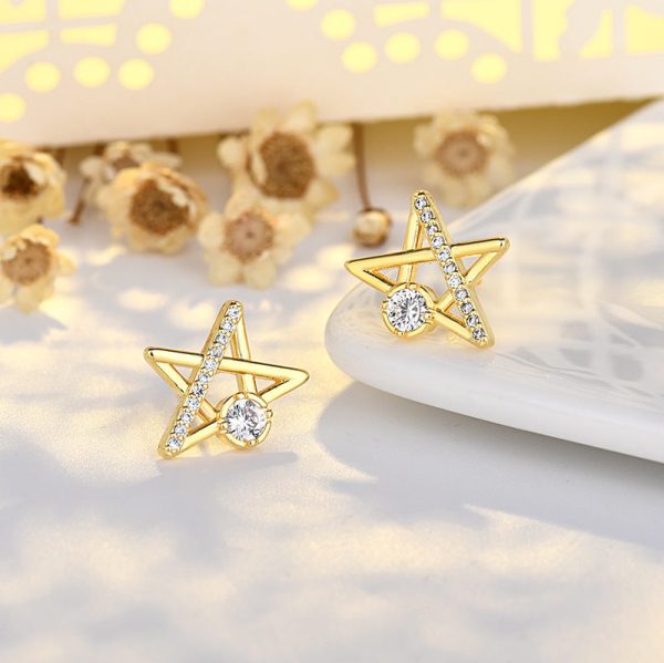 Wholesale Stars Cute Copper Earrings For Cheap