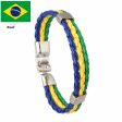 Wholesale Woven Flag Flag Colors Leather Bracelet Online now