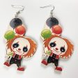 Wholesale 2pair pack Halloween Scary Spooky Wooden Earrings Online now