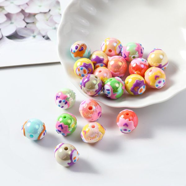 Wholesale 30PCS Hollow Oil Drip Pearl Beads Cheap