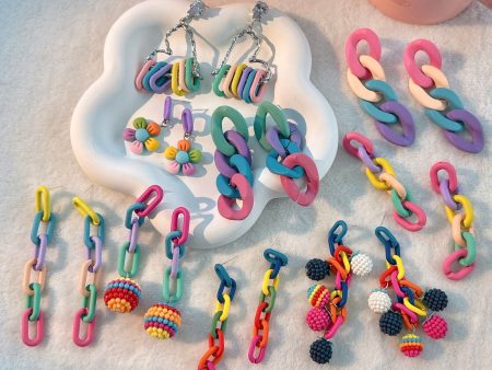 Wholesale Town Shop Treasure Acrylic Earrings Cheap