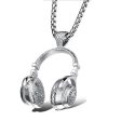 Wholesale Alloy Headphone Pendant Titanium Steel Necklaces Online Sale