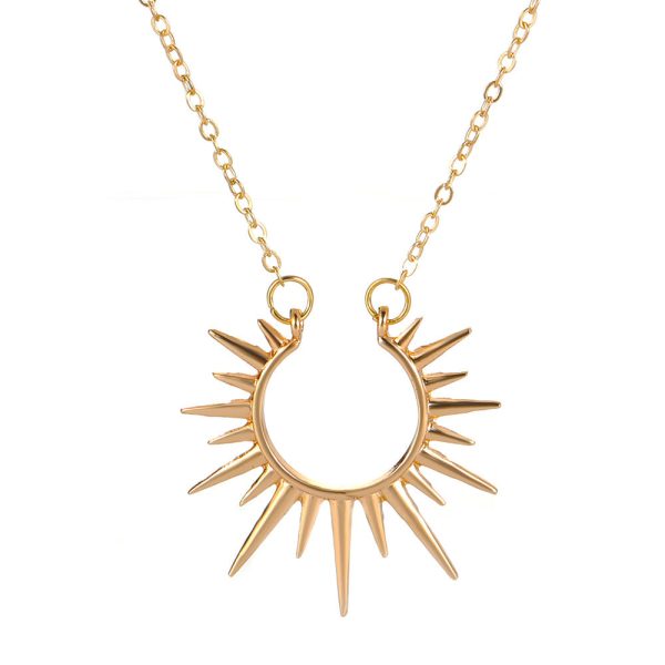 Wholesale Sun Flower Pendant Metal Open Alloy Necklaces Online now