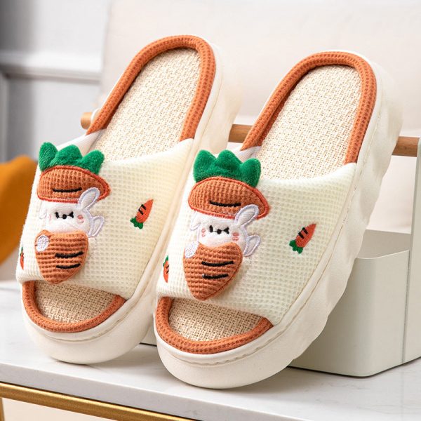 Wholesale Summer Cotton Linen Frog Slippers For Cheap