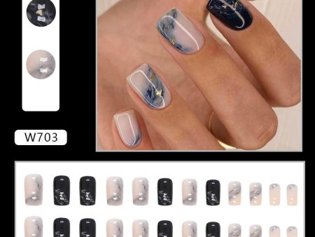 Wholesale Gradient Smudged Ocean Waves Nail Stickers Hot on Sale