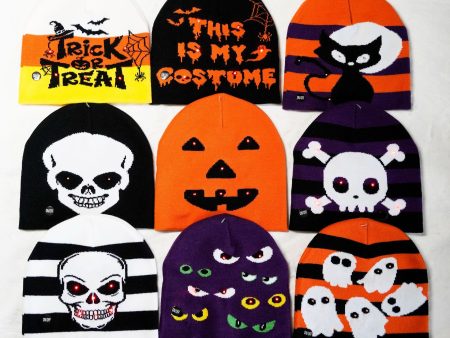 Wholesale Halloween Acrylic Knitted Jacquard Hats Online Sale